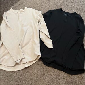 Men’s 2 pack bylt basics long sleeve Henley size large